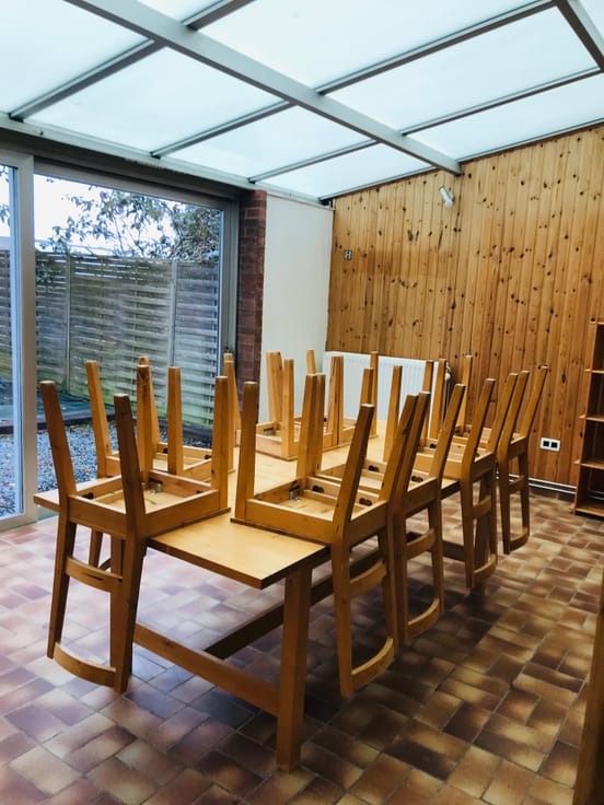 Espace commun avec véranda